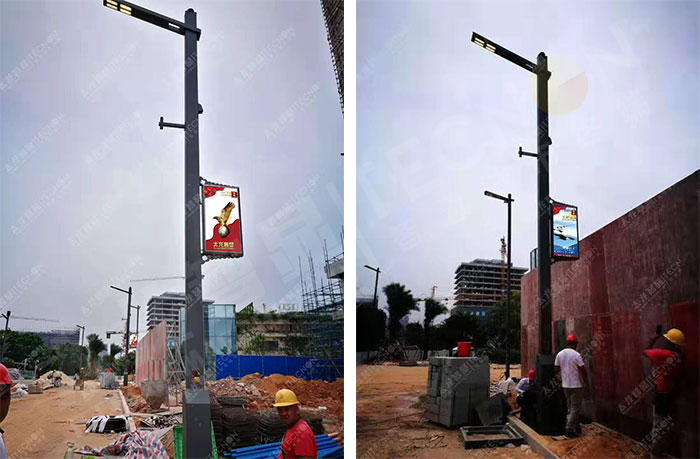 廣州國際創新城應用LED燈桿屏 廣州國際創新城應用LED燈桿屏